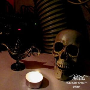 Arallu album cover—glyph of Mesopotamian distortion and ritual possession, links to Satanic Spirit review