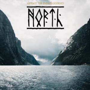 Artemis album cover—glyph of celestial motion and mythic ascent, links to The Endless Journey — North review