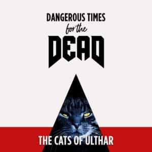 Dangerous Times for the Dead album cover—glyph of retro defiance and ritual distortion, links to Single Trilogy review