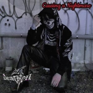 Deathroll album cover—glyph of solitary distortion and ritual confrontation, links to Maxi Single review