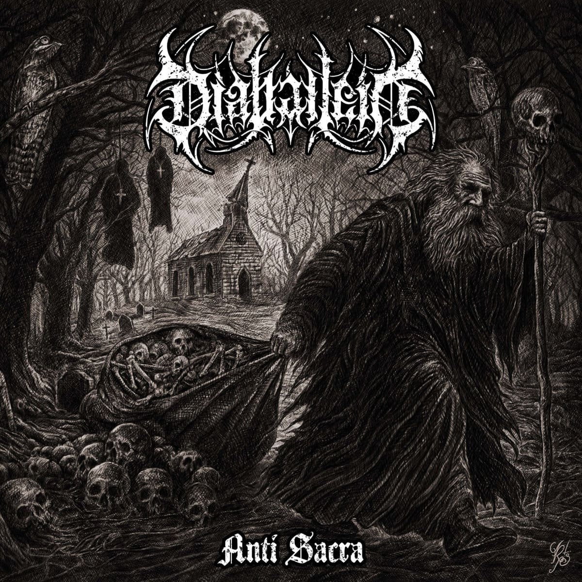 Sacred isn’t holy—it’s violated—Diaballein’s Anti Sacra channels ritual inversion through blackened death distortion and blasphemous invocation.