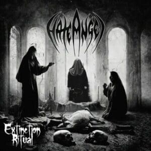 Hate Angel album cover—ritual glyph of blackened fury, links to mythic review of sonic annihilation