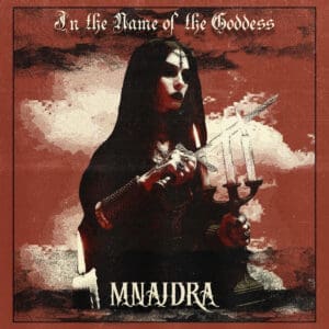 Mnajdra album cover—goddess glyph of sonic reverence, links to mythic review of ritualised devotion