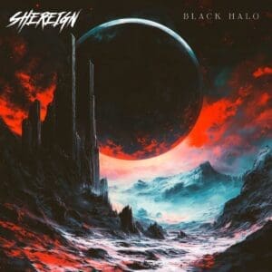 Shereign album cover—glyph of regal distortion and celestial defiance, links to Black Halo review
