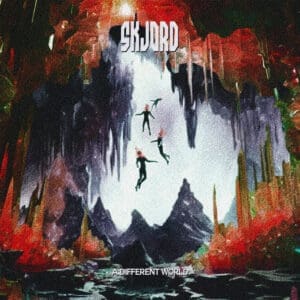 Skjord album cover—glyph of fractured utopia and ritual distortion, links to A Different World review