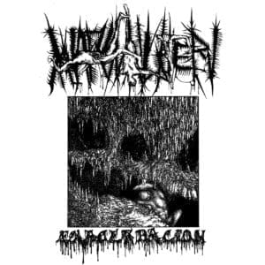 Warslaughter album cover—glyph of relentless abrasion and ritual desecration, links to Exacerbación review