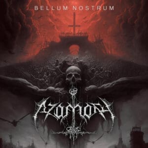 Azamoth album cover—glyph of cosmic warfare and mythic distortion, links to Bellum Nostrum review