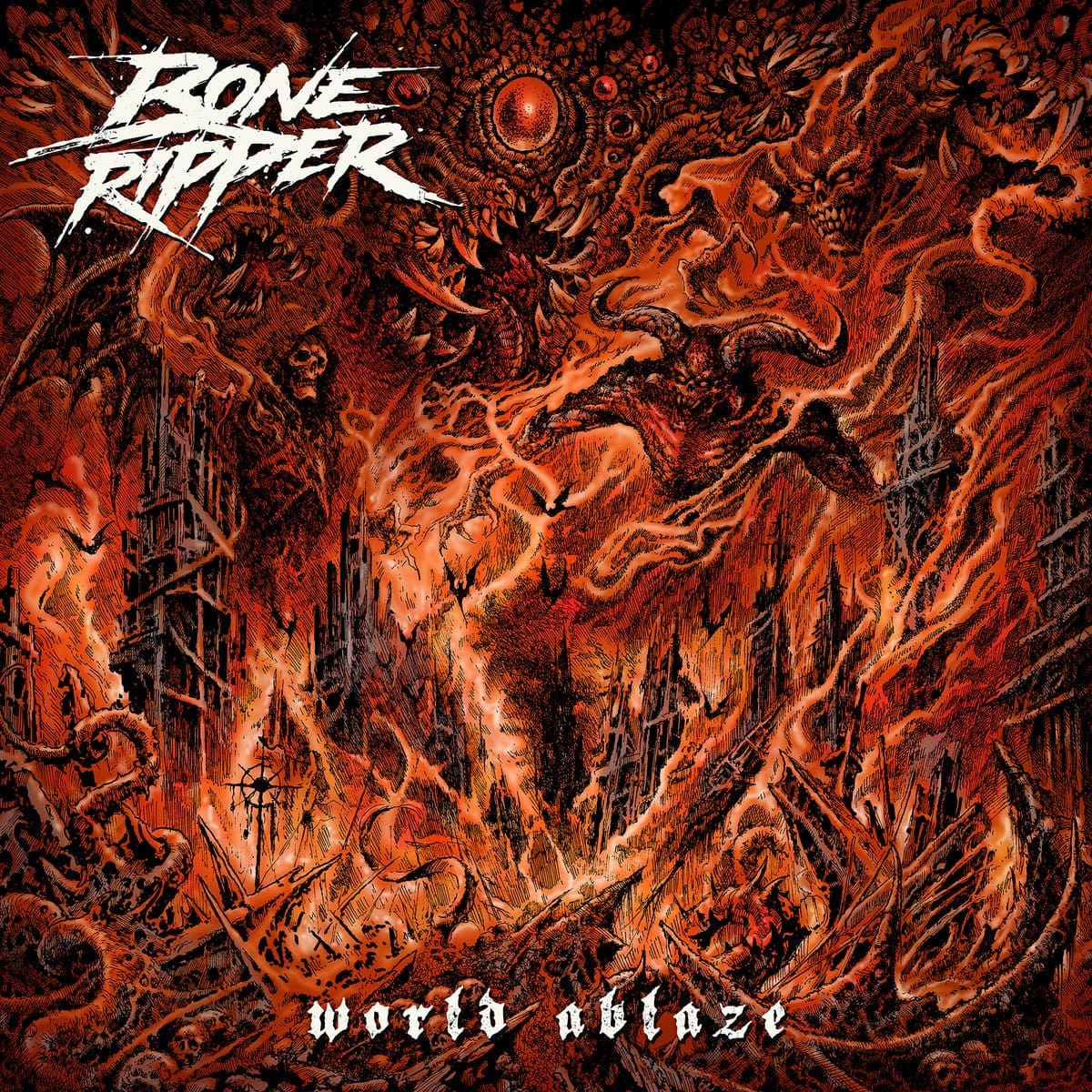 Boneripper — World Ablaze cover