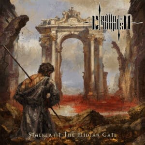 Crown Of Anguish album cover—glyph of lunar torment and radiant sorrow, links to Radiant Moon Of Aphos review