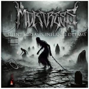 Mortress album cover—glyph of infernal anguish and dreamlike torment, links to Silent Screams, Infernal Dreams review