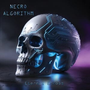 Necro Algorithm album cover—glyph of digital necromancy and recursive distortion, links to Eternal Echoes review
