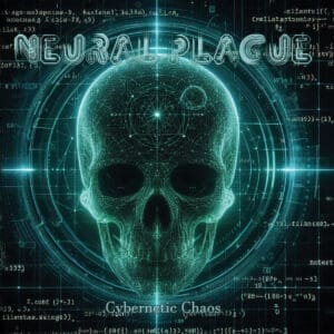 Neural Plague album cover—glyph of digital infection and cybernetic distortion, links to Cybernetic-chaos review