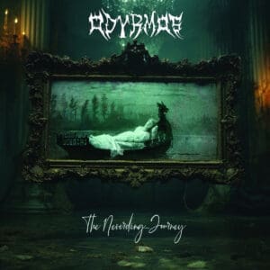Odyrmos album cover—glyph of infinite passage and mythic distortion, links to The Neverending Journey review