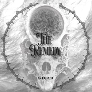 The Remedy album cover—glyph of raw abrasion and therapeutic distortion, links to Sore review