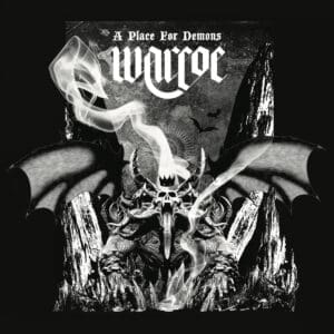 Warcoe album cover—glyph of occult refuge and doom-laced distortion, links to A Place For Demons review