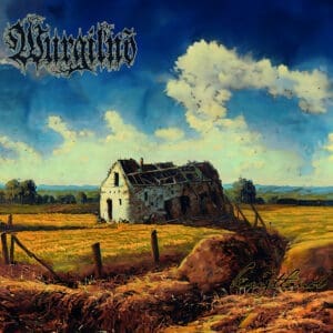 Wurgilnõ album cover—glyph of fractured terrain and mythic erosion, links to Krijtland review