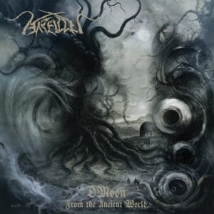Arallu album cover—glyph of Mesopotamian wrath and desert-born distortion, links to DMoon – From the Ancient World review & interview