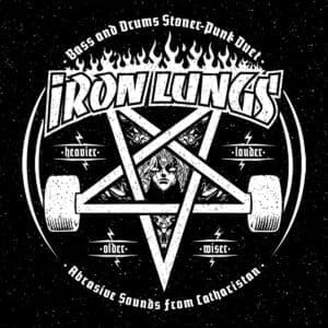 Iron Lungs album cover—glyph of hardened distortion and ritual endurance, links to Heavier Louder Older Wiser review