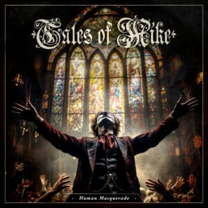 Tales Of Mike album cover—glyph of theatrical distortion and human disguise, links to Human Masquerade review