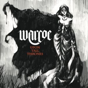 Warcoe album cover—ashen glyph of sonic collapse, links to mythic review of ceremonial ruin