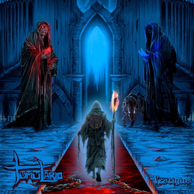 Tumulario album cover—glyph of ancestral ruin and sonic excavation, links to Vestigios review
